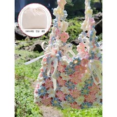 제니오숲 꽃가방 코바늘 뜨개질DIY, A. 안감 포함  소재 패키지, 1개