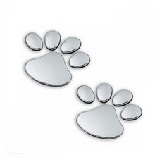 차량용 엠블럼 자동차 앰블럼 엠블렘 스티커 3D 메탈 장식 천사 발바닥, 곰발바닥 실버