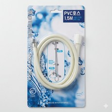 코텍 물때방지 PVC 샤워기 호스 1.5m 화이트 샤워호스교체 pvc샤워줄 화이트호스
