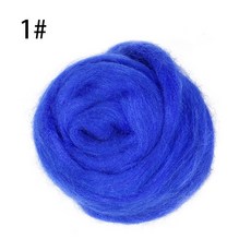 Jiwuo 10g/20g/50g Felting 양모 섬유 양모 바늘 펠트 바늘 Felting 양모 손 회전 DIY 공예 재료에 대한 로빙, 1, 50 그램, 1개