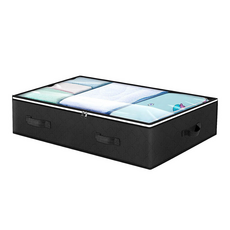 침대 밑 수납함 침대밑 수납박스 대용량 지퍼형 이불정리용, 블랙