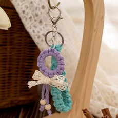 마크라메 리스 키링diy 쇼핑추천, 1개, 보라