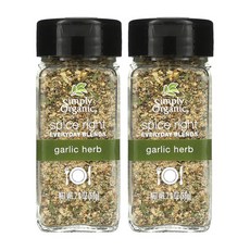 심플리 오가닉 스파이스 라이트 에브리데이 블렌드 갈릭 허브 56g x2병, 2개