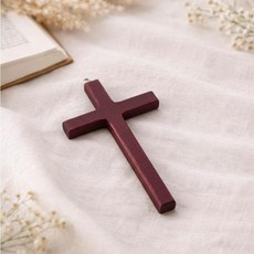 LYF 십자가 목걸이 펜던트 차량용 베이지 브라운 레드브라운 R0334