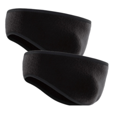 더블트리 방한 스포츠 헤어밴드 귀마개, 블랙+블랙, 2개