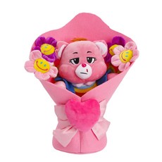 小熊玩偶花束節日禮物擺件情人節食人花小熊毛絨花束永生花, 1個, 歡樂熊花束 大號:如圖所示