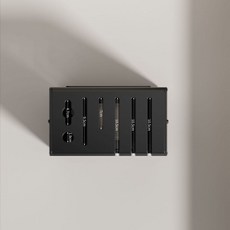 沃衛廚房刀架置物架，多功能筷子筒菜刀筷籠刀具一體收納盒, 1個, 槍灰色-廚房刀架壁掛臺麵兩用