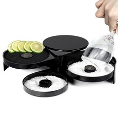 칵테일 및 마가리타 소금 리머 세트 스폰지 포함 홈 바 세트 마가리타 소금용 플라스틱 바텐더 도구 블랙, 칵테일 및 마가리타 소금 리머 세트, 스폰지 포함, 홈