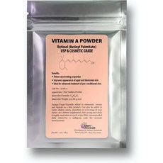 Vitamin A Powder Retinyl Palmitate Pure Retinol Powdered Vitamin Water Soluble Vitamin A USP & Co, 1 Ounce (Pack of 1)