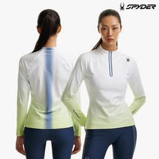 [스파이더] 여성 러닝 프로웹 하프 집업 티셔츠 SPHPCNRL282WWHT 555011