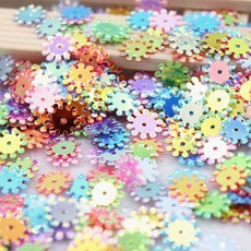 스팽글 DIY 수공예 반짝이 귀걸이 장식 공연 의상 장식용 눈꽃모양 글리터 1000개입, B. 대용량 1근(약 25000개)