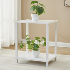 데코트리 모던 심플 2단 사이드 테이블, 화이트