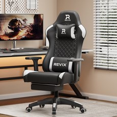 레빅스 컴퓨터 게이밍 의자 사무용 각도 높이 조절 등받이 손잡이 조절, 블랙