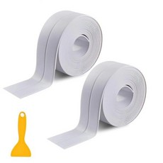 욕실 코킹 테이프 샤워 2PCS 실란트 스트립 PVC 자체 접착 욕조 벽 밀봉 실러15 x 105Ft, White, 1.5" x 10.5Ft