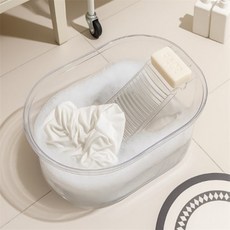 콩군하우스 논슬립 투명 빨래판 대야 일체형, 1