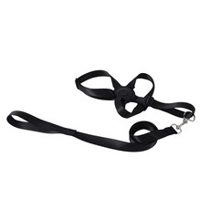 寵物胸揹帶狗狗貓咪牽引繩一鍵自動彈開胸揹帶遛狗小型寵物胸揹帶, 1個, 黑色