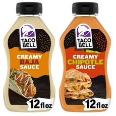 타코벨 소스 355ml 각1병 크리미 치폴레 크리미 바하, 타코벨 소스 355ml 각1병 크리미 치폴레 크리미 바, 1개