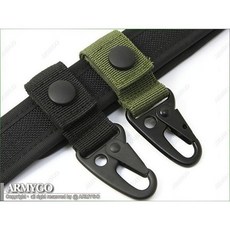 ARMYGO 勤務扣環(小款) (兩入裝) 輕巧耐用 辦公室必備 識別證固定, 綠色, 1個