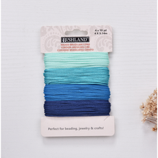 1mm 폴리에스터 왁스 코드 4in1 소분 팔찌실 매듭실 세트 왁스실 주얼리실 팔찌만들기, 1개, 10.스카이