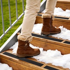 AkiiGer Outdoor Stair Treads Non Slip 8 Pack 16\" x 2\" Heavy Duty Anti-Slip Decking Strips for Sta, AkiiGer Outdoor Stair Treads N