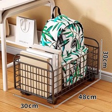 가방정리대 이동식 책가방 트레이 보관함 정리대, 1개, H. 검은 색 초대형 넓고 높이가 바퀴가 달린다