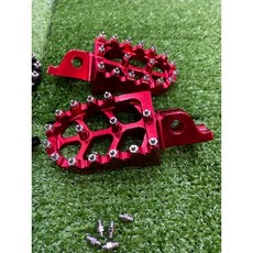 CRF300L CRF300 RALLY CNC鋁合金加大腳踏 提升操控性與舒適度 多色可選 適用CRF250L CRF250 RALLY, 紅色, 1個