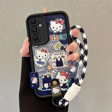 유샘무역 CY321 갤럭시 A07 A17 A25 A36 A56 푸피 키티 스트랩 젤리 케이스