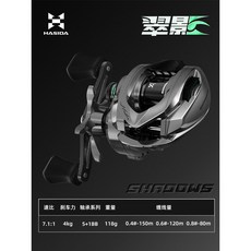 HASIDA 翠影小烏龜水滴輪 碳纖維, 翠影碳纖維微物水滴輪,左手型