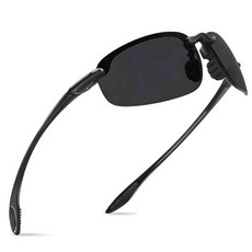 WISTON 남성용 여성용 스포츠 편광 선글라스 Tr90 무테 프레임 러닝 낚시 야구 운전용 W8001 B1 블랙/그레이-비편광 표준, 비편광