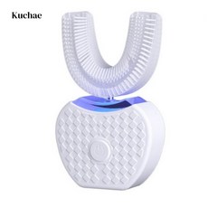 Kuchae 휴대용 실리콘 전동칫솔 치아미백기, 화이트, 1개, AY-681