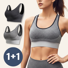 프롬무드핏 편안한 고탄력 밴딩 러닝 크로스핏 스포츠 브라 세트