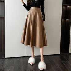 여성용 맥시레더롱 스커트 하늘비즈 C13 H571F432