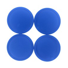 4 개/대 75mm 에어 하키 퍽 교체 내구성 플라스틱 경량 테이블 게임 스 하키 퍽 파티 용 액세서리, 파란색
