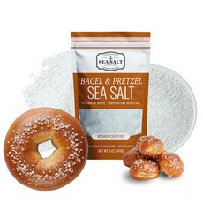 Pretzel Coarse Sea Salt 내열성이 뛰어난 굵은 바다 소금 (소프트 프레첼과 베이글용), 1개