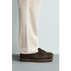 ZARA 콘트라스트 솔 스니커즈 - 브라운 495669983
