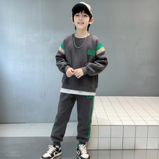 베비포 주니어 베이직핏 맨투맨 밴딩바지 상하세트 FX5