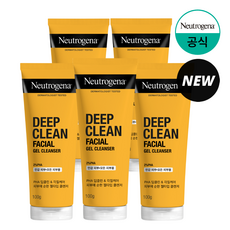 NEW 뉴트로지나 딥클린 훼이셜 클렌징 젤, 100ml, 5개