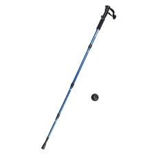51-110CM 알루미늄 합금 텔레스코픽 스틱 하이킹 폴 야외 워킹 트레킹 등산 케인 알펜스톡, 03 Blue