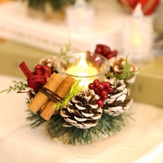 JOART 手工原木燭臺裝飾, 1個, A TYPE