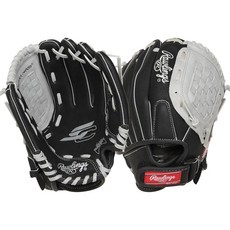 Rawlings 슈어 캐치 시리즈 유소년 야구 글러브 바스켓 웹 10.5인치 우투용, Right Hand Throw, 검정/회색