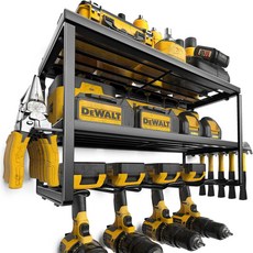 Equator 멀티 공구 정리 거치대 벽걸이 드릴 보관 선반 정리대 공구대, 블랙, 1개, 블랙