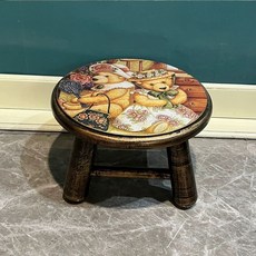 빈티지 원목 화분 받침 유럽풍 스툴받침대 엔틱