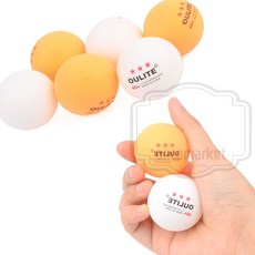 입문자용 주황색 묶음 연습공 레슨용 초보 탁구공 ABS 6P, 1개