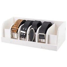 벨트 정리함 5단 접이식 옷장 서랍용 벨트 보관대 플라스틱 수납 정리대 화이트 35x15x11.5cm, 1세트
