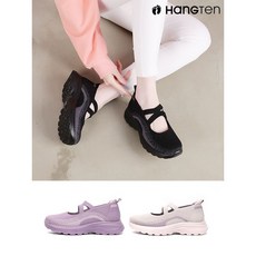 보그샷 행텐 HT-5617 여성용 메리제인 스트랩 슬립온 니트 스니커즈 데일리 가벼운 신발 스포티 단화