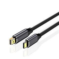 1.8M 6FT 4K 60Hz USB 3.1 c형-미니 디스플레이포트 미니 DP c형-DP c형-HDMI 변환기 어댑터 케이블, Type C to Mini DP, 1개