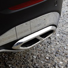 벤츠 GLC쿠페 C254 듀얼 머플러팁 배기구 튜닝 커버 GLC300 호환 용품, GLC 머플러팁 (스틸타입) 2P, 1세트