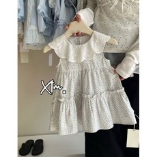 碎花領邊甜美洋裝