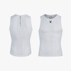 스파이더 남성 사이클 심리스 슬리브리스 탑 SPJPCNSL501MWHT QYF779 FJJ821
