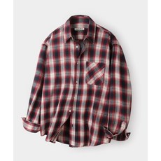 [인더스트] 클라우드 멀티 체크 셔츠_레드